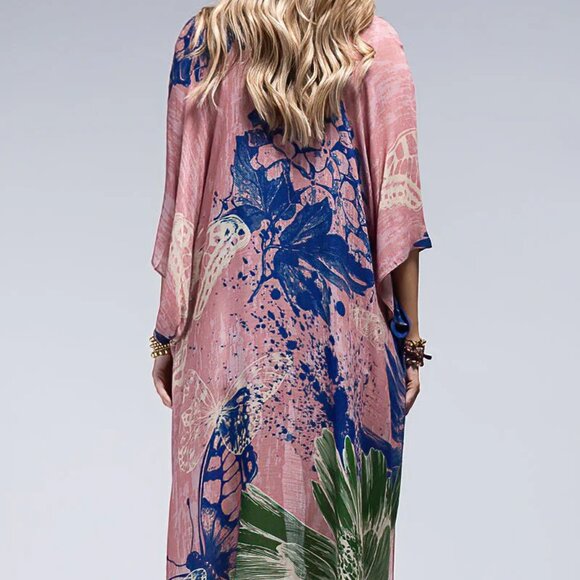 Floral & Butterfly Print Dainty Kimono - Picture 1 of 5